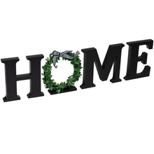 Load image into Gallery viewer, K1tpde 4PCS Farmhouse Home Letter with Wreath Tiered Tray Decoration, Wooden Home Letter Decorative Sign, Rustic Home Decor, Home Decor for Living Room, Freestanding Wooden Letters, Housewarming Gift