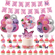 Load image into Gallery viewer, K1tpde 103PCS Y2k Party Decorations, Early 2000s Party Decoration Kit for Girls, Y2k Theme Banner, Cake Toppers, Balloons and Stickers for Party Decor, Kids Birthday Party Favor, Party Supplies