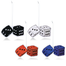 Load image into Gallery viewer, K1tpde 4PCS Dice Car Air Freshener Gift Set, Trendy Car Decoration, Black with White Point Dice Freshener for Car Decor, Hanging Decorative Rear View Mirror Dice, Dice Car Freshener, Driver Safe