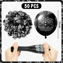 Load image into Gallery viewer, K1tpde 50PCS Black Bandana Balloons, Cholo Gangsta Themed Party Bandana Balloons Set for Teens, Cholo Gangsta Party Decoration, Cholo Theme Birthday Party Decor, Cholo Theme Western Party Supplies