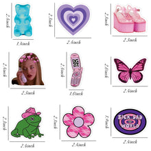 Load image into Gallery viewer, K1tpde 52PCS Y2k Aesthetic Stickers, Cyber 2000s Fashion Sticker for Girls, Waterproof Laptop Stickers Decals for Water Bottle, DIY Stickers Decoration for Skateboard, Cute Vsco Stickers for Teens