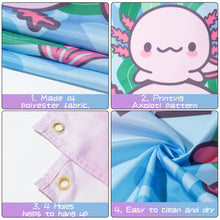 Load image into Gallery viewer, K1tpde Axolotl Birthday Party Backdrop Banner for Kids, Axolotl Happy Birthday Party Backdrop for Girls, Party Decor Photography Background, Birthday Party Background for Baby, Axolotl Party Supplies