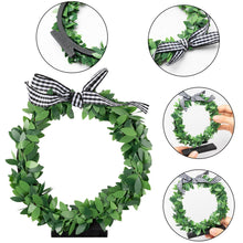 Load image into Gallery viewer, K1tpde 4PCS Farmhouse Home Letter with Wreath Tiered Tray Decoration, Wooden Home Letter Decorative Sign, Rustic Home Decor, Home Decor for Living Room, Freestanding Wooden Letters, Housewarming Gift