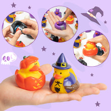 Load image into Gallery viewer, K1tpde 20PCS Halloween Rubber Ducks, Halloween Role Pack of Rubber Ducks, Pumpkin Rubber Duck, Funny Rubber Ducks Bath Toys for Kids, Baby Showers Accessories, Halloween Gifts for Kids, Party Favors