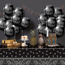 Load image into Gallery viewer, K1tpde 50PCS Black Bandana Balloons, Cholo Gangsta Themed Party Bandana Balloons Set for Teens, Cholo Gangsta Party Decoration, Cholo Theme Birthday Party Decor, Cholo Theme Western Party Supplies