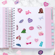 Load image into Gallery viewer, K1tpde 52PCS Y2k Aesthetic Stickers, Cyber 2000s Fashion Sticker for Girls, Waterproof Laptop Stickers Decals for Water Bottle, DIY Stickers Decoration for Skateboard, Cute Vsco Stickers for Teens