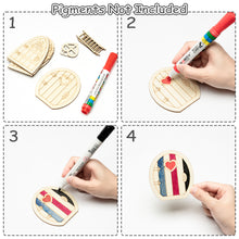 Load image into Gallery viewer, K1tpde 72PCS Wooden Miniature Fairy Doors DIY Craft Kit, 8 Design Fairy Garden Doors and Dollhouse Windows, Unpainted Wooden Fairy Doors, Windows and Ladders, DIY Wooden Fairy Mini House Accessories