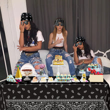 Load image into Gallery viewer, K1tpde 12PCS Cholo Party Accessories, Cholo Bandana Western Party Decorations for Teens, Gangsta Plastic Black Vintage Bulk Sunglasses Pack, Gangsta Costume Theme Party Favor, Cholo Party Supplies