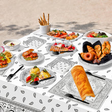 Load image into Gallery viewer, K1tpde 96PCS Cholo Bandana Party Tableware Set, Cholo Gangsta Theme Bandana Paper Plates, Western Cowboy Birthday Party Disposable Dinnerware Paper Napkins Forks, Cholo Bnadana Western Party Supplies