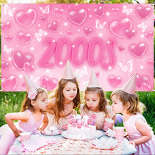 Load image into Gallery viewer, K1tpde Y2K Early 2000s Party Backdrop Banner, Y2k Pink Party Backdrop Decoration for Girls, Y2k Party Decor Photography Background, Happy Birthday Party Background for Teens, Y2k Theme Party Supplies