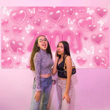 Load image into Gallery viewer, K1tpde Y2K Early 2000s Party Backdrop Banner, Y2k Pink Party Backdrop Decoration for Girls, Y2k Party Decor Photography Background, Happy Birthday Party Background for Teens, Y2k Theme Party Supplies