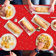 Load image into Gallery viewer, K1tpde 3PCS Red Bandana Party Tablecloths, Cholo Gangsta Theme Bandana Table Covers, Bandana Plastic Tablecloth, Cholo Themed Western Party Decorations for Adult, Cholo Theme Western Party Supplies