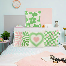 Load image into Gallery viewer, K1tpde 4PCS Danish Pastel Aesthetic Pillow Covers, Aesthetic Room Decor Linen Throw Pillow Covers, 18x18 in Set of 4 Cushion Pillow Covers for Home Decor, Pastel Aesthetic Cushion Pillowcase for Room