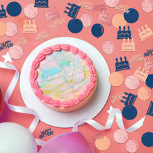 Load image into Gallery viewer, K1tpde 336PCS Navy Blue and Pink Happy Birthday Confetti for Table, Table Scatter Confetti Decorations for Birthday Party, Cake Shape Confetti Decor for Kid, Confetti for Teen Birthday, Party Supplies