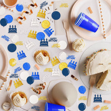 Load image into Gallery viewer, K1tpde 336PCS Navy Blue and Gold Happy Birthday Confetti for Table, Table Scatter Confetti Decorations for Birthday Party, Glitter Gold Confetti Decor for Teens Birthday, Royal Birthday Party Supplies
