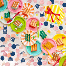 Load image into Gallery viewer, K1tpde 336PCS Navy Blue and Pink Happy Birthday Confetti for Table, Table Scatter Confetti Decorations for Birthday Party, Cake Shape Confetti Decor for Kid, Confetti for Teen Birthday, Party Supplies