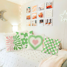 Load image into Gallery viewer, K1tpde 4PCS Danish Pastel Aesthetic Pillow Covers, Aesthetic Room Decor Linen Throw Pillow Covers, 18x18 in Set of 4 Cushion Pillow Covers for Home Decor, Pastel Aesthetic Cushion Pillowcase for Room