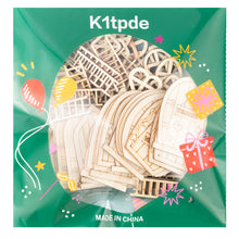 Load image into Gallery viewer, K1tpde 72PCS Wooden Miniature Fairy Doors DIY Craft Kit, 8 Design Fairy Garden Doors and Dollhouse Windows, Unpainted Wooden Fairy Doors, Windows and Ladders, DIY Wooden Fairy Mini House Accessories