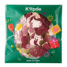Load image into Gallery viewer, K1tpde 336PCS Burgundy Happy Birthday Confetti for Table, Table Scatter Confetti Decorations for Birthday Party, Cake Shape Confetti Decoration, Glitter Pink Confetti for Teen Birthday, Party Supplies