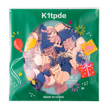 Load image into Gallery viewer, K1tpde 336PCS Navy Blue and Pink Happy Birthday Confetti for Table, Table Scatter Confetti Decorations for Birthday Party, Cake Shape Confetti Decor for Kid, Confetti for Teen Birthday, Party Supplies
