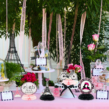 Load image into Gallery viewer, MALLMALL6 12Pcs Paris Honeycombs Centerpieces Party in Paris Party Supplies Birthday Baby Shower Decorations Girls Dream Paris Themed Photo Booth Romantic Eiffel Tower Pink Table Topper for Home
