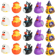 Load image into Gallery viewer, K1tpde 20PCS Halloween Rubber Ducks, Halloween Role Pack of Rubber Ducks, Pumpkin Rubber Duck, Funny Rubber Ducks Bath Toys for Kids, Baby Showers Accessories, Halloween Gifts for Kids, Party Favors
