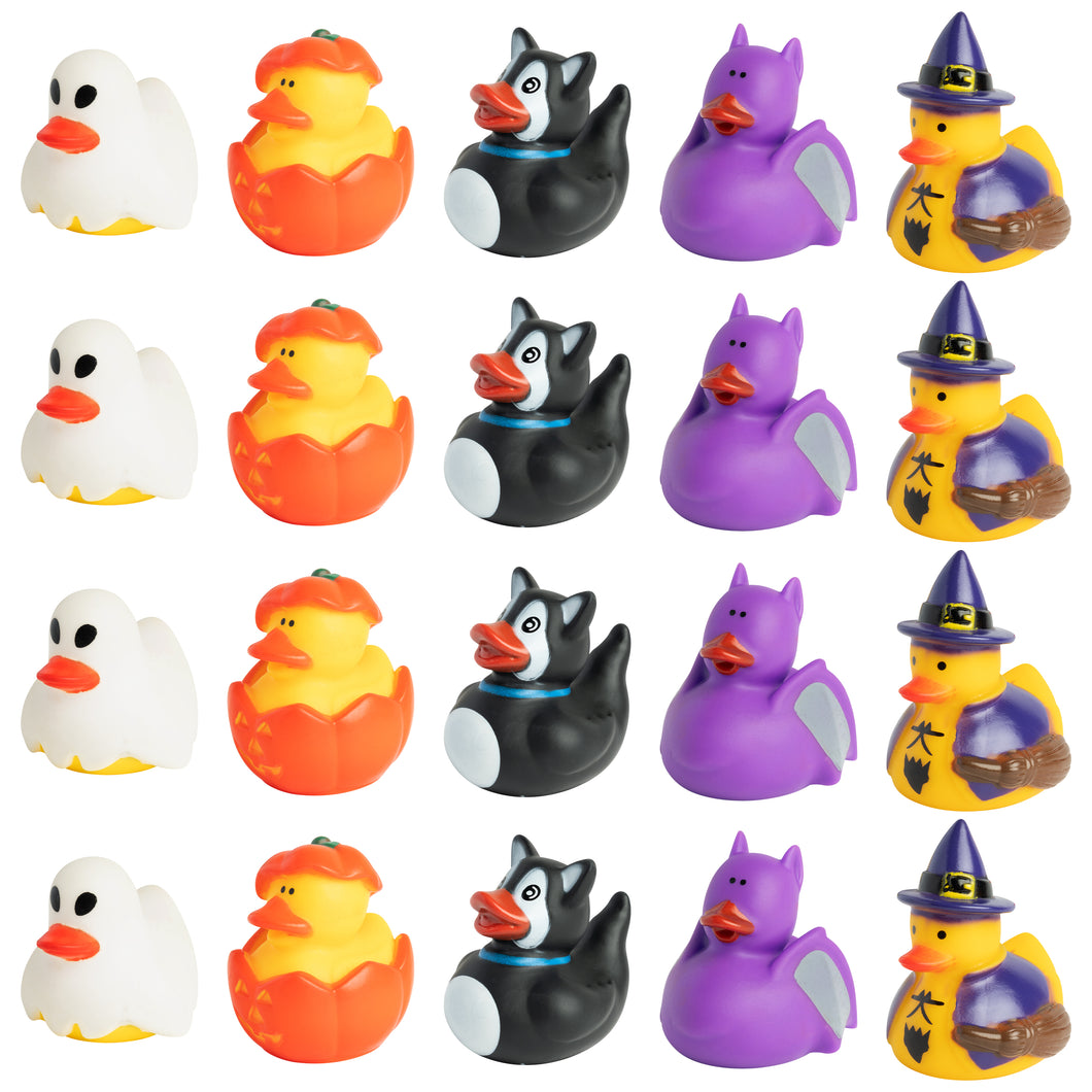 K1tpde 20PCS Halloween Rubber Ducks, Halloween Role Pack of Rubber Ducks, Pumpkin Rubber Duck, Funny Rubber Ducks Bath Toys for Kids, Baby Showers Accessories, Halloween Gifts for Kids, Party Favors