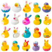 Load image into Gallery viewer, K1tpde 20PCS Assorted Easter Rubber Ducks, Easter Pack of Rubber Ducks, Resurrection Bunny Rubber Duck, Funny Rubber Ducks Bath Tub Toys for Kids, Baby Showers Accessories, Easter Gifts Party Favors
