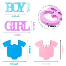 Load image into Gallery viewer, K1tpde 5PCS Wooden Boy and Girl Signs for Baby Shower Decor, Felt Baby Clothes Ornaments for Gender Reveal Party, Wooden Blue and Pink Letters Sign for Party Decor, Gender Reveal Party Decor Set
