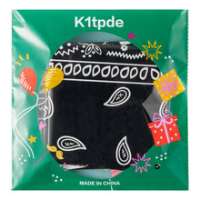 Load image into Gallery viewer, K1tpde 3PCS Black Bandana Party Tablecloths, Cholo Gangsta Theme Bandana Table Covers, Bandana Plastic Tablecloth, Cholo Themed Western Party Decorations for Adult, Cholo Theme Western Party Supplies
