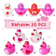 Load image into Gallery viewer, K1tpde Random 20PCS Valentine Rubber Duckies for Kids, Unicorn Float Rubber Ducky Baby Bath Toy, Lover Ducky for Baby, Squeak Duck for Toddlers, Valentine Day Party Bathtub Toy, Wedding Party Supplies
